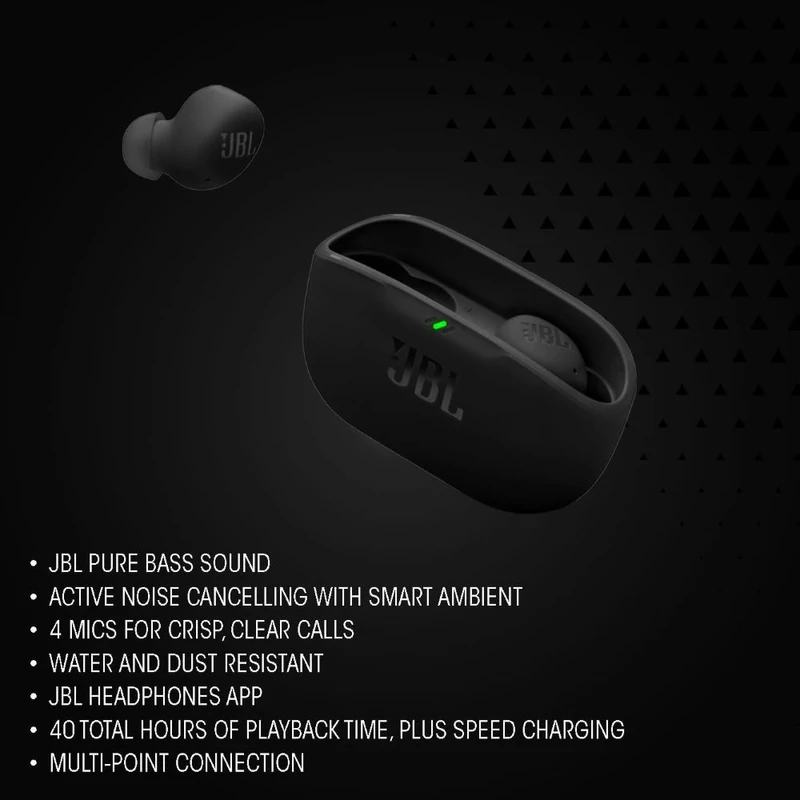 JBL Wave Buds 2 True Wireless fülhallgató - Fekete (JBLWBUDS2BLK)