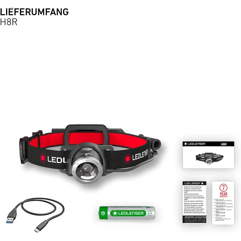 Ledlenser H8R 600lm tölthető fejlámpa