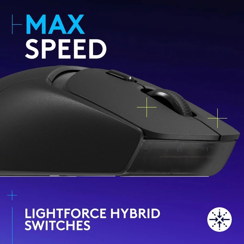 Logitech G309 Lightspeed vezeték nélküli gamer egér - Fekete (910-007200)