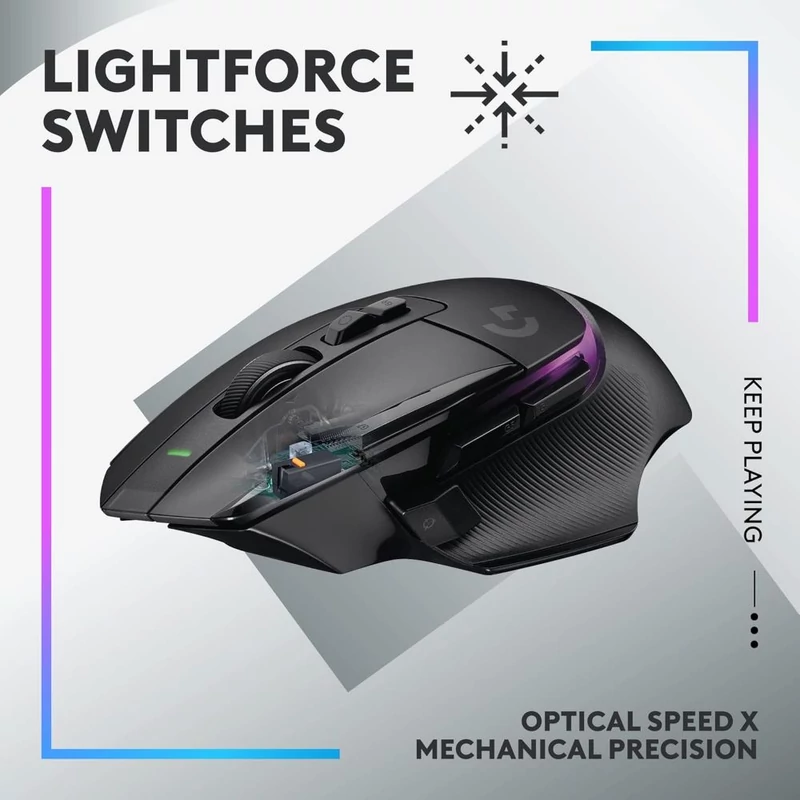 Logitech G502 X Plus Lightspeed vezeték nélküli Gamer egér - Fekete (910-006162)