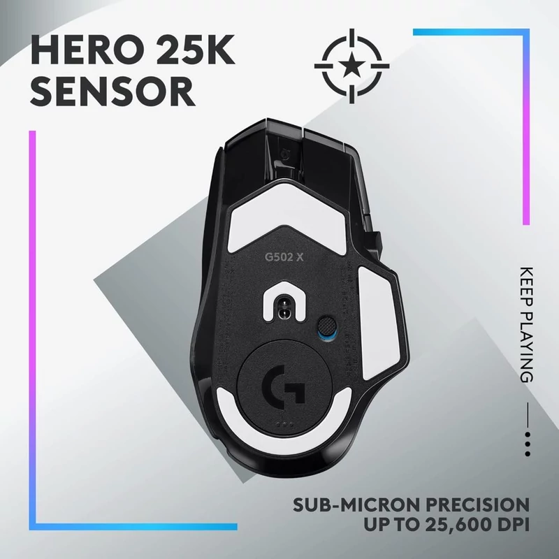 Logitech G502 X Plus Lightspeed vezeték nélküli Gamer egér - Fekete (910-006162)