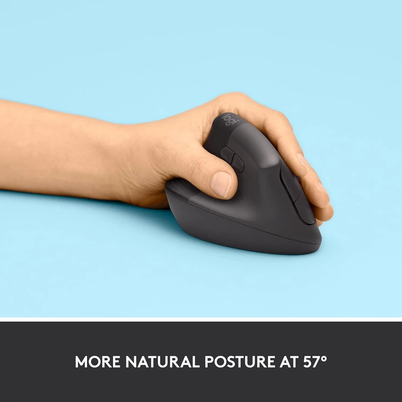 Logitech Lift Left Vertical Ergonomic balkezes egér - Grafit (910-006474)