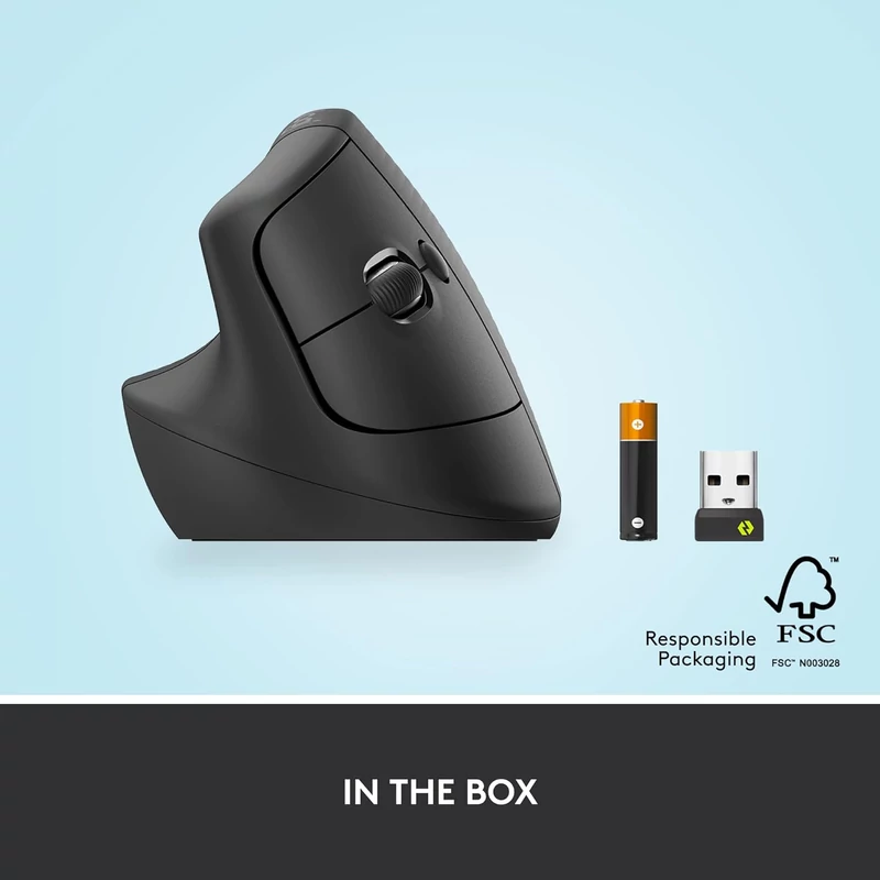 Logitech Lift Left Vertical Ergonomic balkezes egér - Grafit (910-006474)