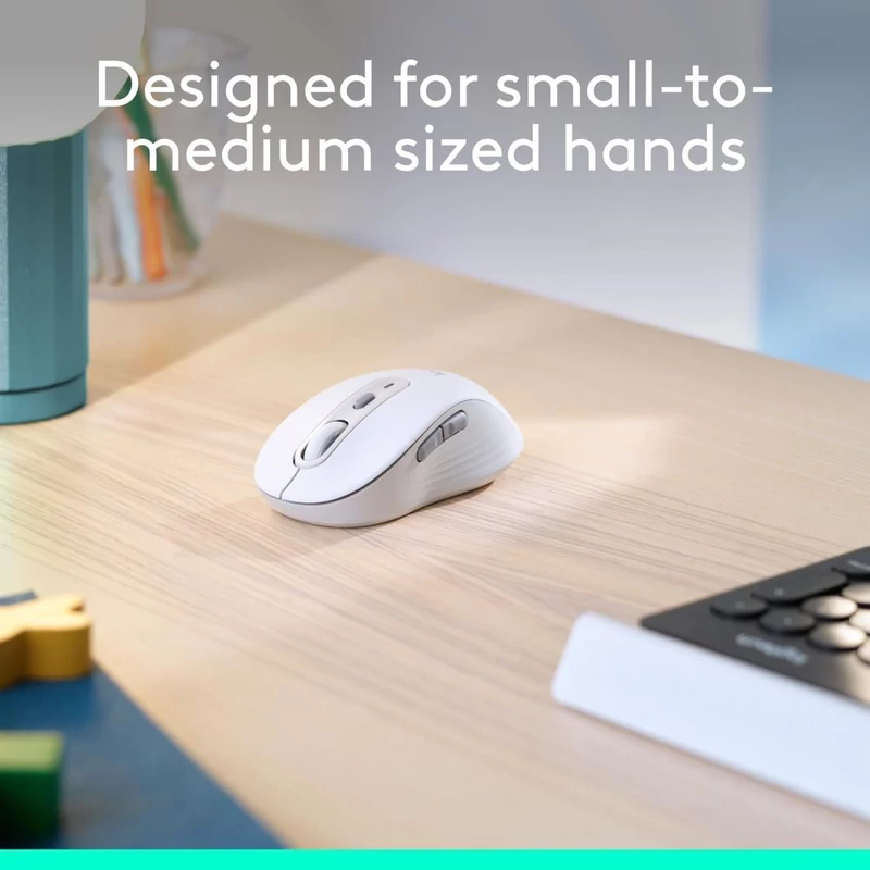 Logitech M650 Signature jobbkezes vezeték nélküli egér - Fehér (910-006255)