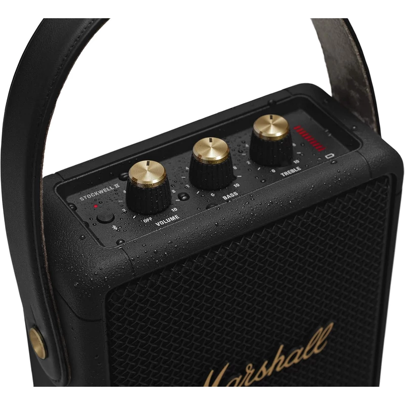 Marshall Stockwell II Bluetooth hordozható aktív sztereó hangfal - Fekete/Bronz (1005544)