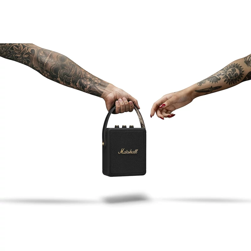 Marshall Stockwell II Bluetooth hordozható aktív sztereó hangfal - Fekete/Bronz (1005544)