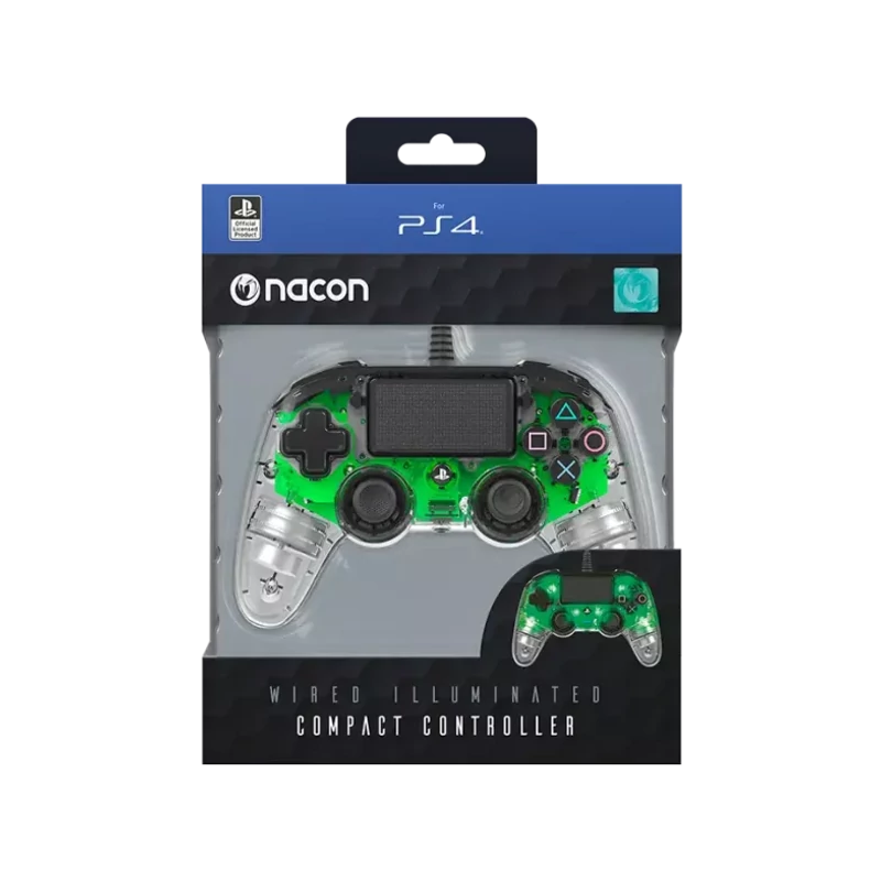  Nacon Wired Illuminated Compact Controller - Zöld (PS4)