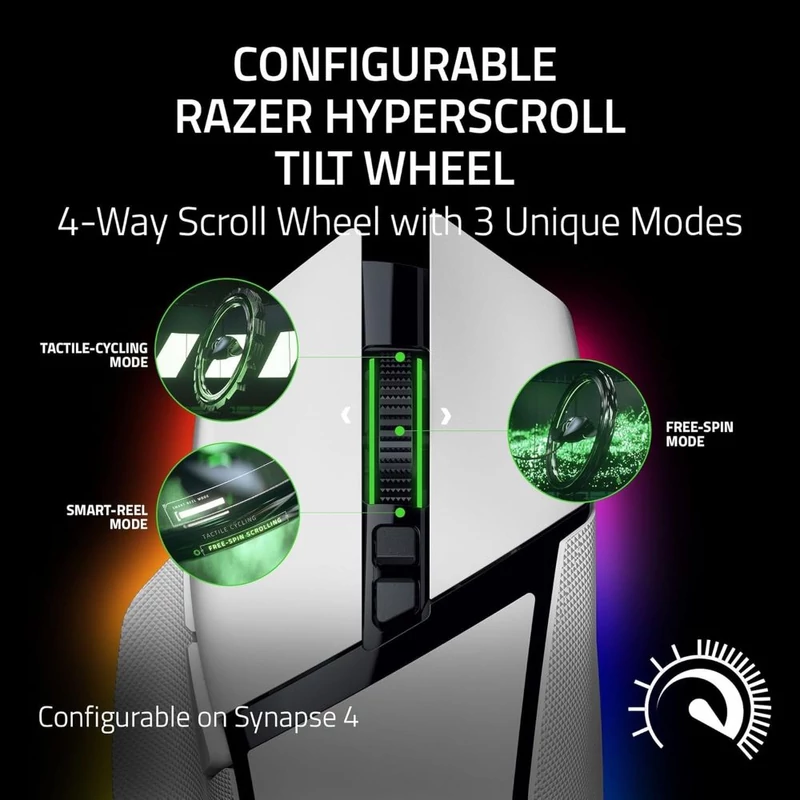 Razer Basilisk V3 Pro wireless egér - Fehér (RZ01-04620200-R3G1)