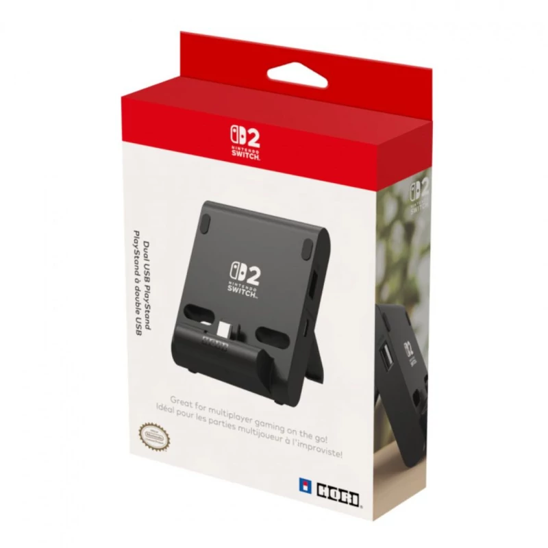 Nintendo Switch 2 Hori Dual USB PlayStand (Fekete)