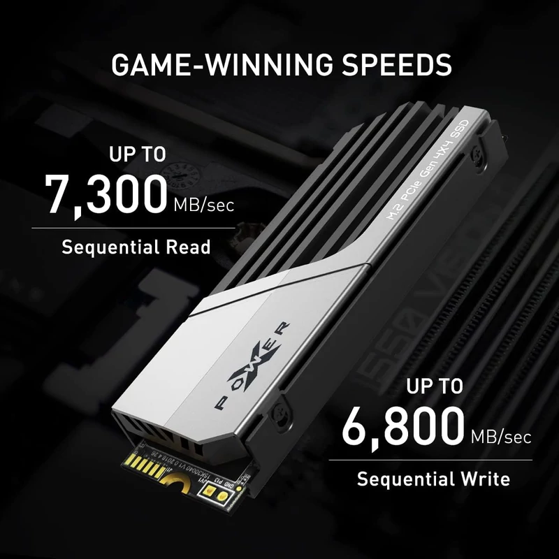 Silicon Power XS70 2TB-os SSD Hűtőbordákkal (SP02KGBP44XS7005)