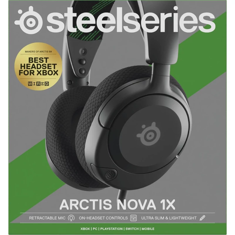 Steelseries Arctis Nova 1X Wired Gaming Headset - Fekete (61616)
