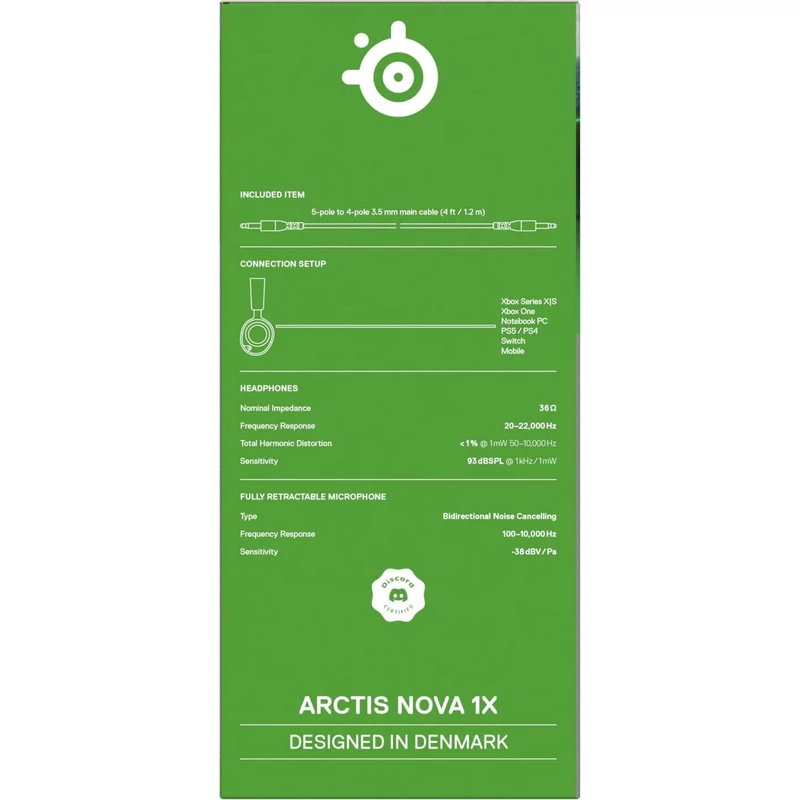 Steelseries Arctis Nova 1X Wired Gaming Headset - Fekete (61616)