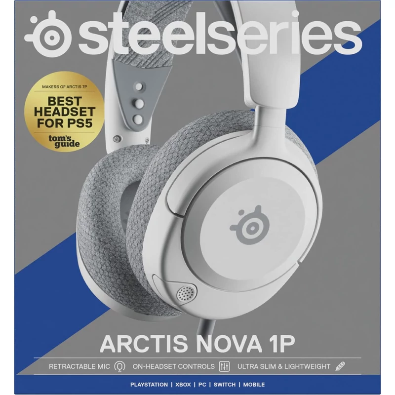 Steelseries Arctis Nova 1P Wired Gaming Headset - Fehér (61612)