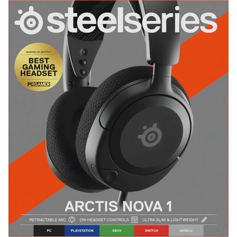 Steelseries Arctis Nova 1 Wired Gaming Headset - Fekete (61606)