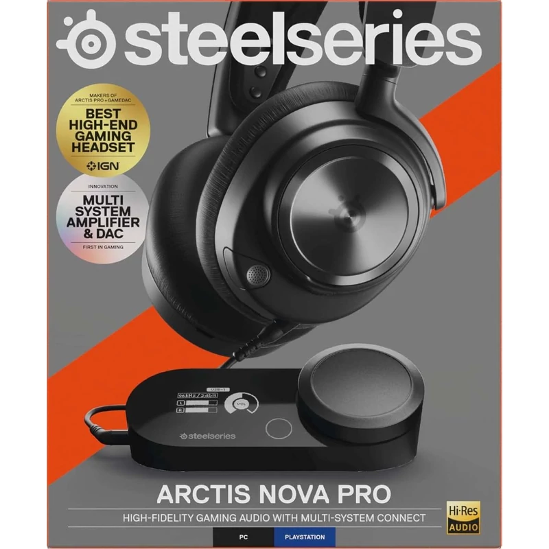SteelSeries Arctis Nova Pro Wired Gaming Headset for PC/PS - Fekete (61527)