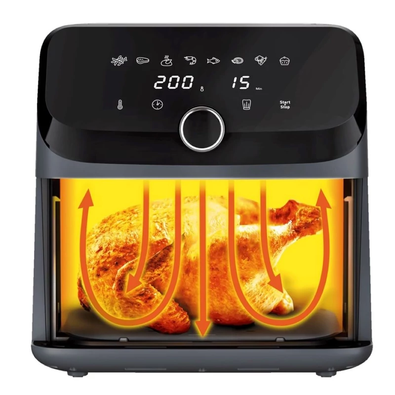 Tefal Easy Fry Mega Forrólevegős sütő - Fekete (EY855BE0)
