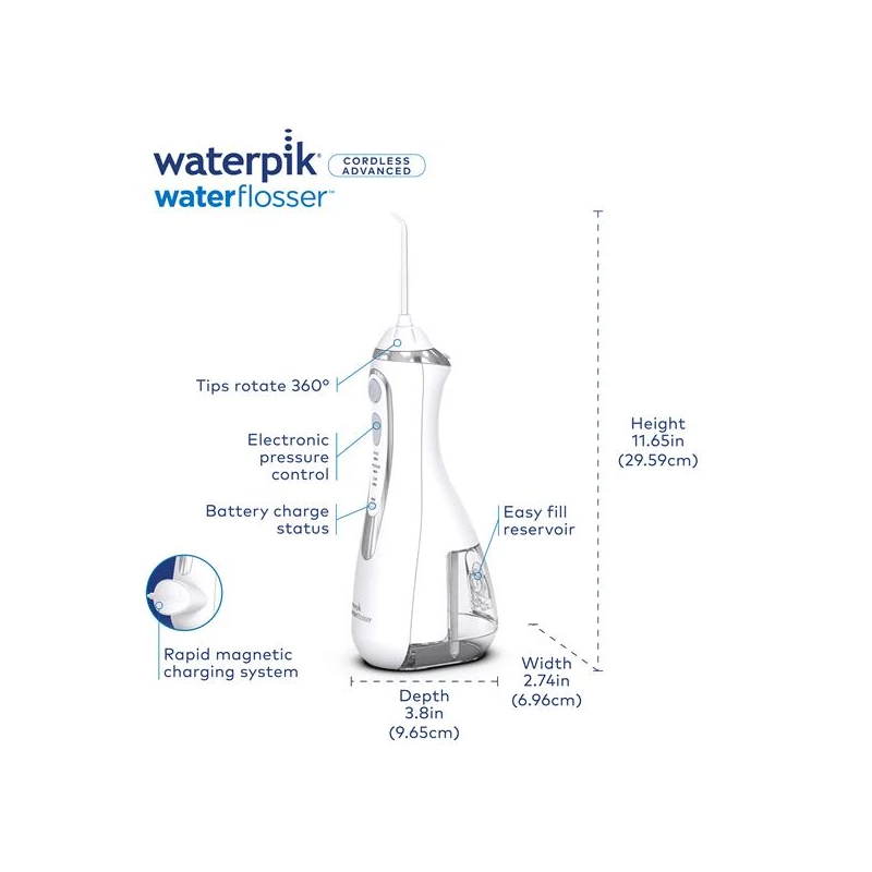 Waterpik Cordless Advanced szájzuhany - Fekete (WP-582)