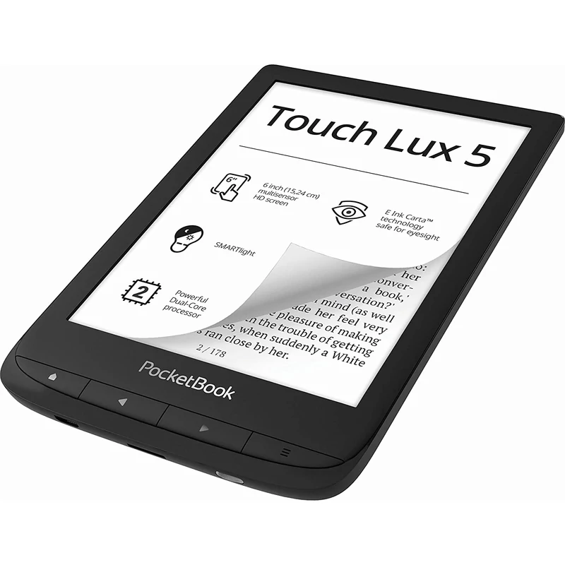 PocketBook Touch Lux 5 e-Book olvasó - Fekete (PB628-P-WW)