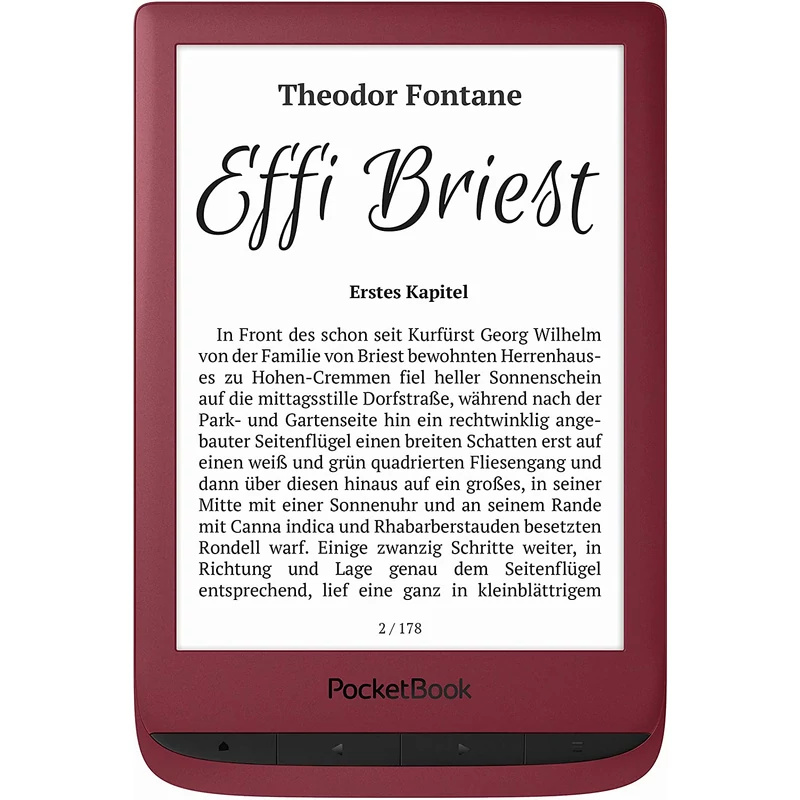 PocketBook Touch Lux 5 e-Book olvasó - Rubint vörös (PB628-R-WW)
