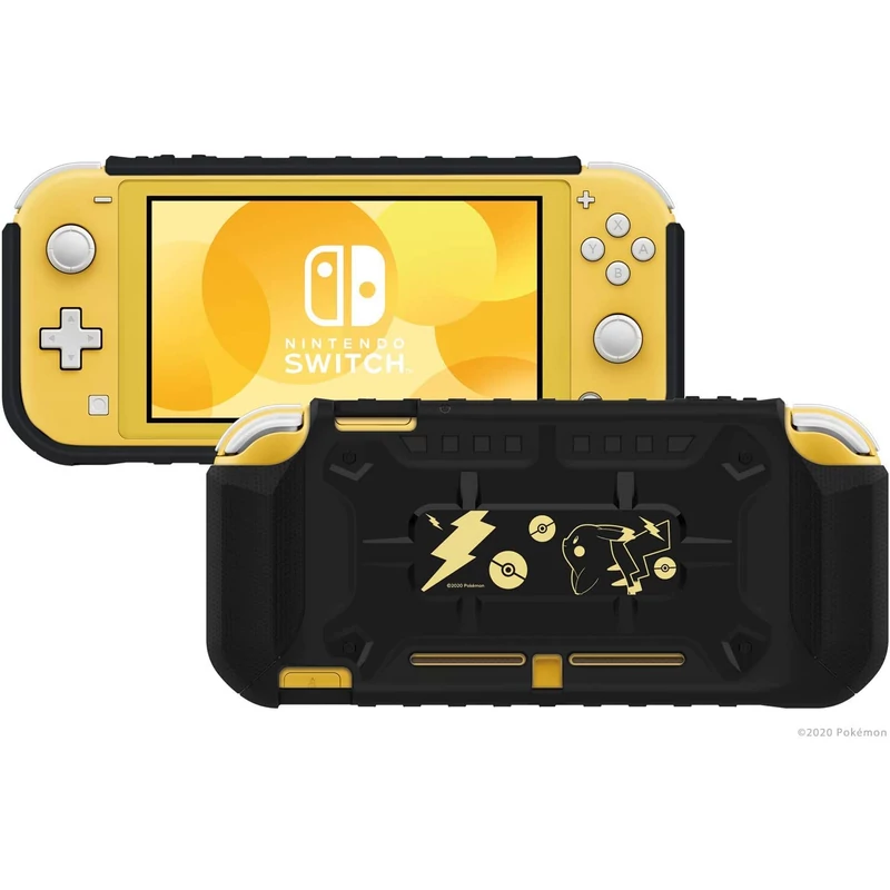 Nintendo Switch Lite Hori Hybrid System Armor  (Pikachu Black & Gold Edition)