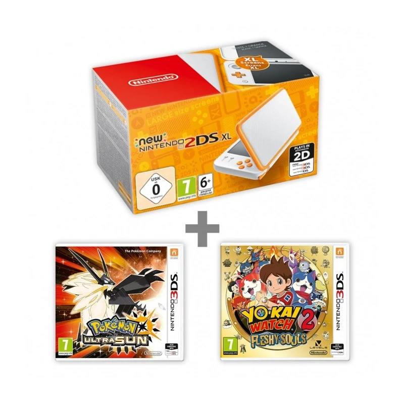 New Nintendo 2DS XL (White/Orange)