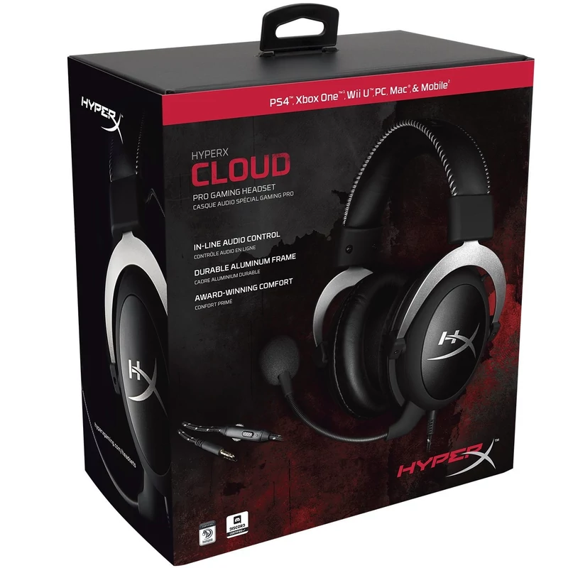 Kingston HyperX Cloud Pro Gaming Headset Silver (HX-HSCL-SR/NA) 