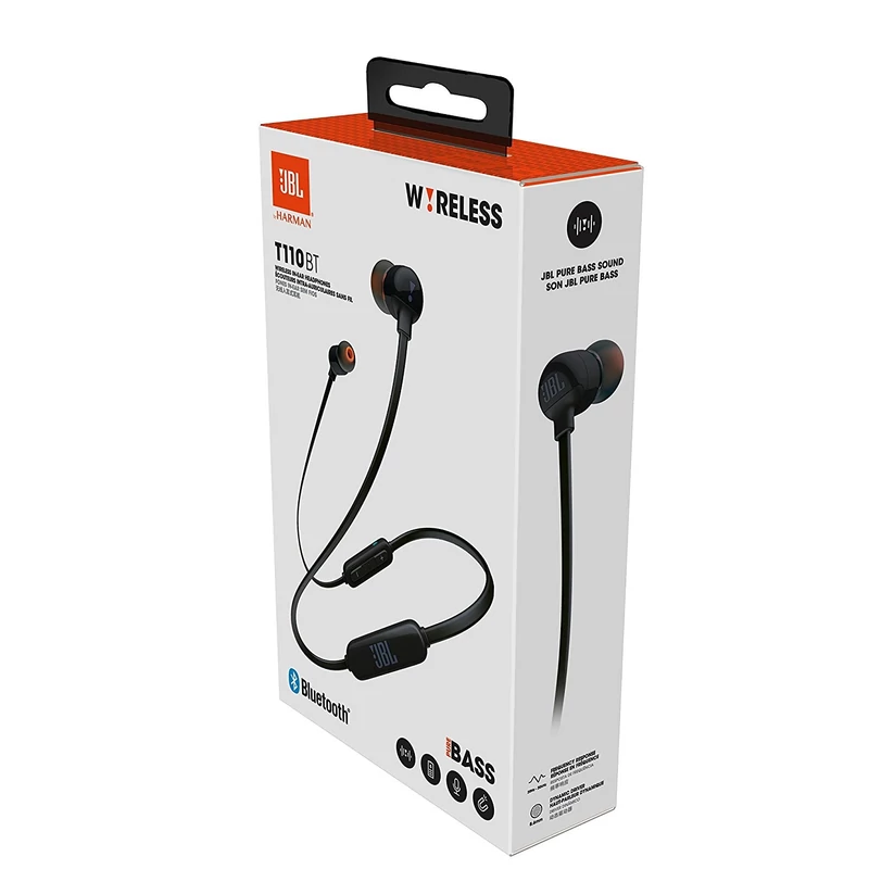 JBL T110BT mikrofonos bluetooth fülhallgató - Fekete