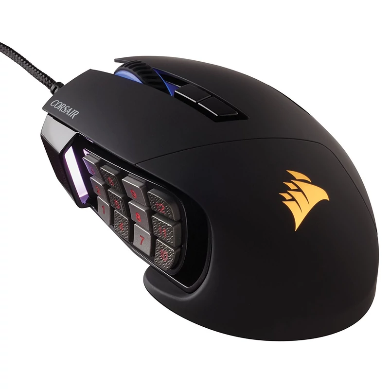 Corsair Scimitar PRO RGB MMO / MOBA Gaming optikai egér - Fekete (CH-9304111-EU)