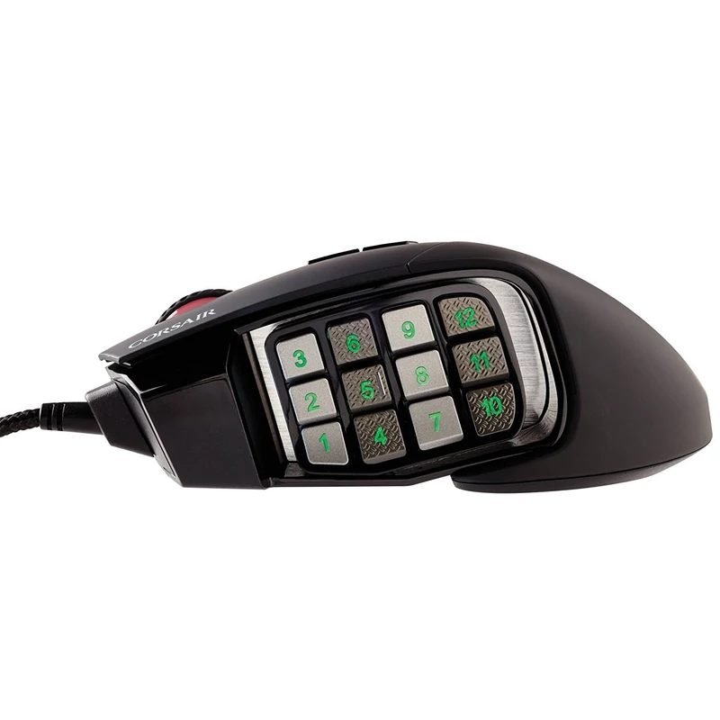 Corsair Scimitar PRO RGB MMO / MOBA Gaming optikai egér - Fekete (CH-9304111-EU)