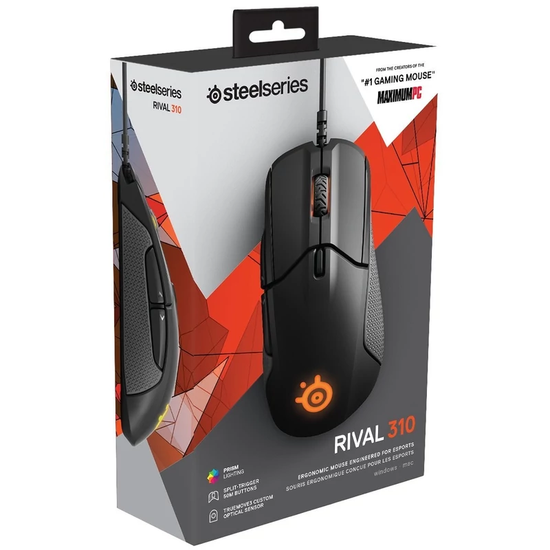 SteelSeries Rival 310 optikai egér - Fekete (62433) 