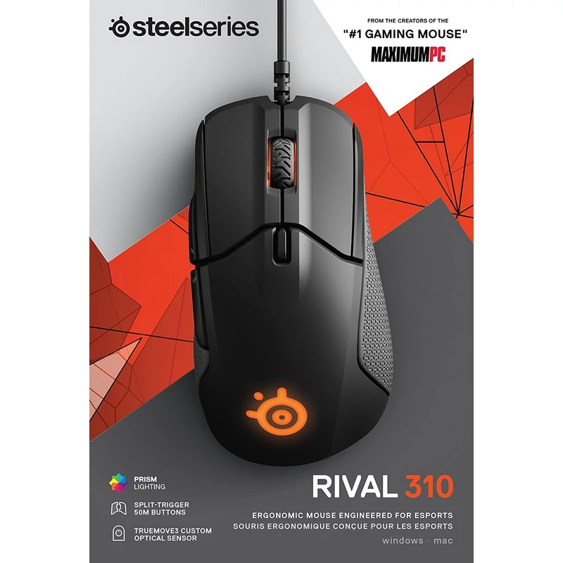 SteelSeries Rival 310 optikai egér - Fekete (62433) 