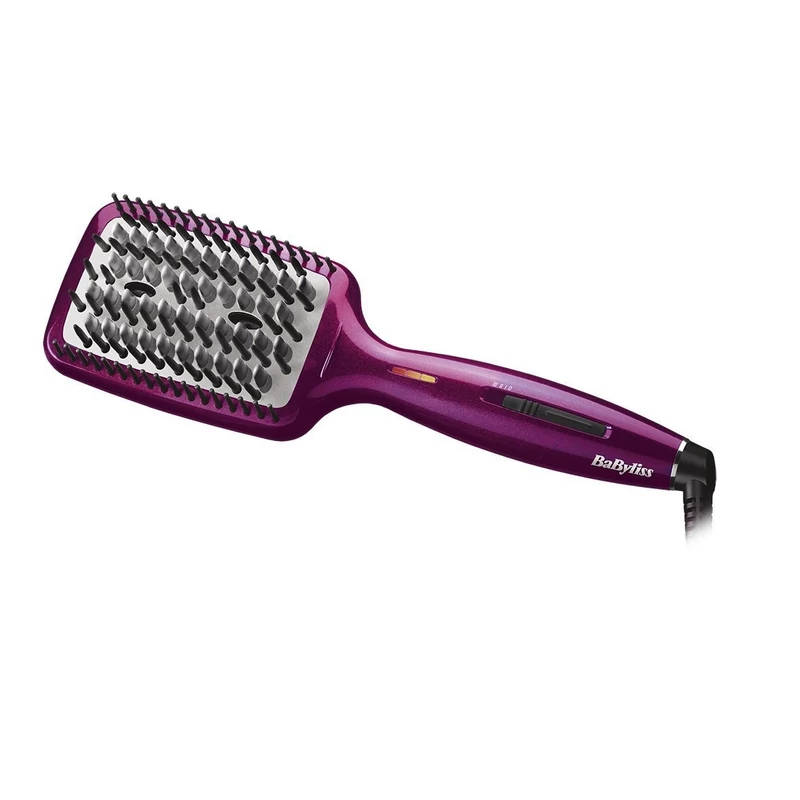 BaByliss Liss Brush 3D HSB100E elektromos hajsimító kefe ion funkcióval, 3 hőmérséklet fokozat - Lila 