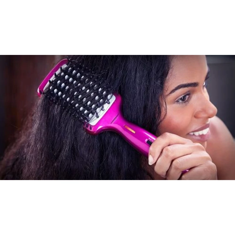 BaByliss Liss Brush 3D HSB100E elektromos hajsimító kefe ion funkcióval, 3 hőmérséklet fokozat - Lila 