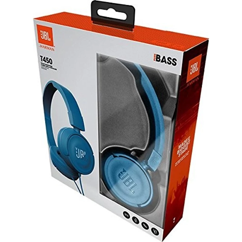 JBL T450 mikrofonos fejhallgató - Fekete