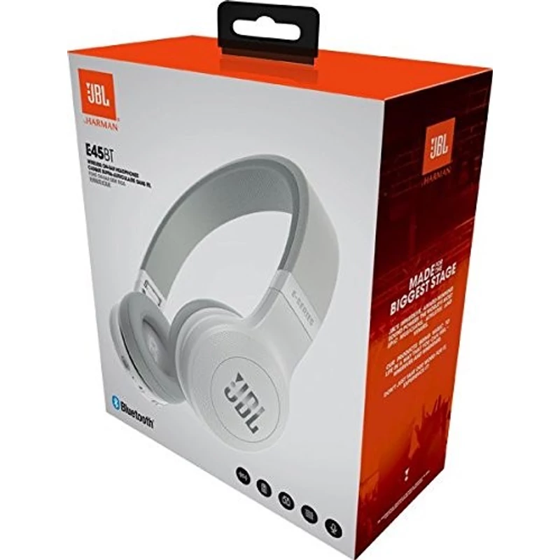 JBL E45 BT Bluetooth fejhallgató - Fehér