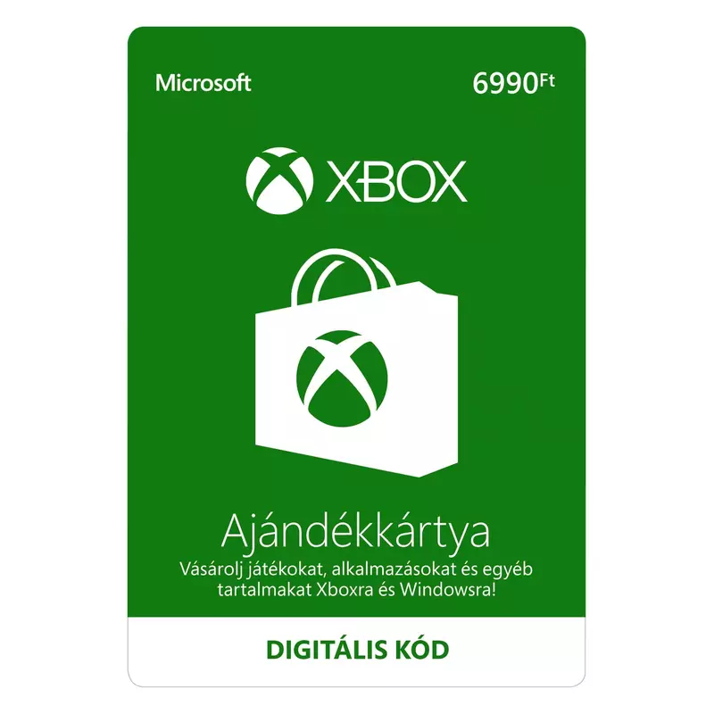6990 forintos Microsoft XBOX ajándékkártya digitális kód