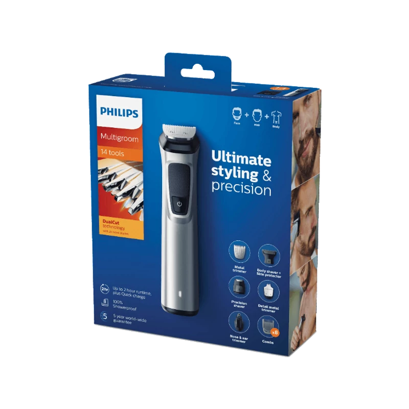 Philips MG7720/15 Multigroom series 7000 univerzális szõrtelenítõ 14 az 1-ben arcra, hajra és testre - Ezüst/Fekete