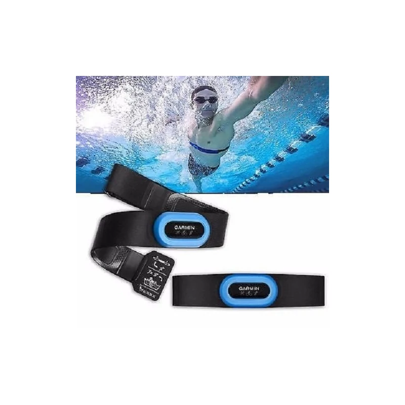 Garmin HRM-Tri mellkasi szívritmusmérő jeladó triatlonhoz - Fekete/Kék (010-10997-09)