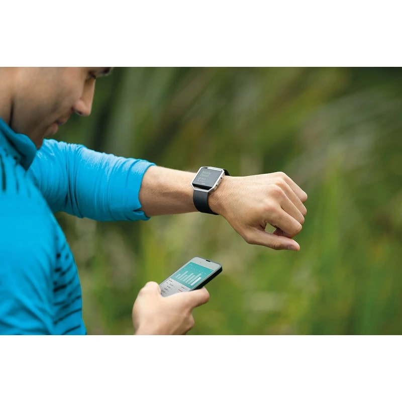 Fitbit Blaze okosóra, L-es méret - Fekete (FB502SBKL-EU)