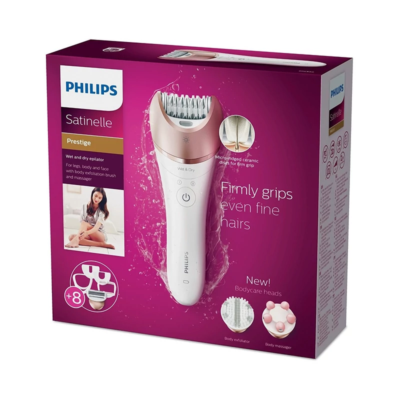 Philips BRE650/00 Satinelle Prestige nedves és száraz epilátor - Fehér/Rózsa arany