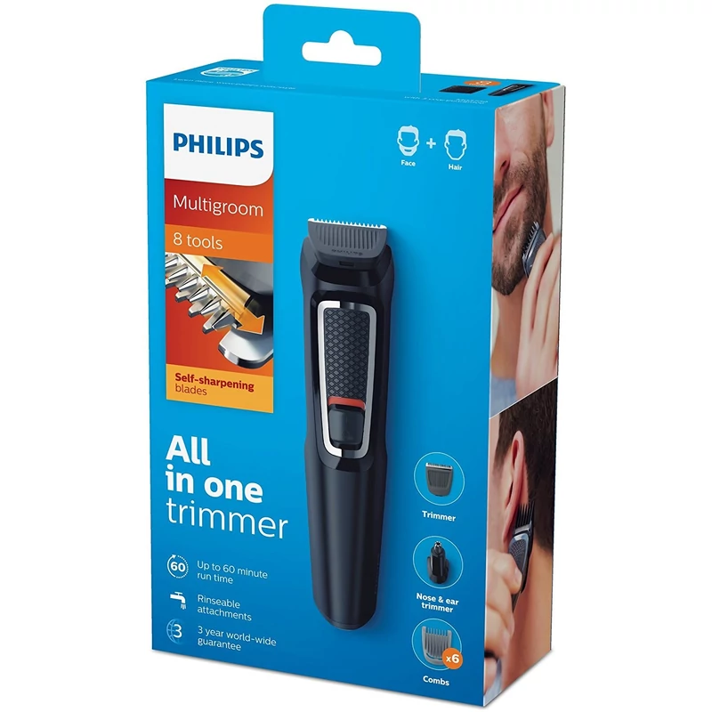 PHILIPS MG3730/15 Multigroom Series 3000, 8 az 1-ben arcra és hajra 