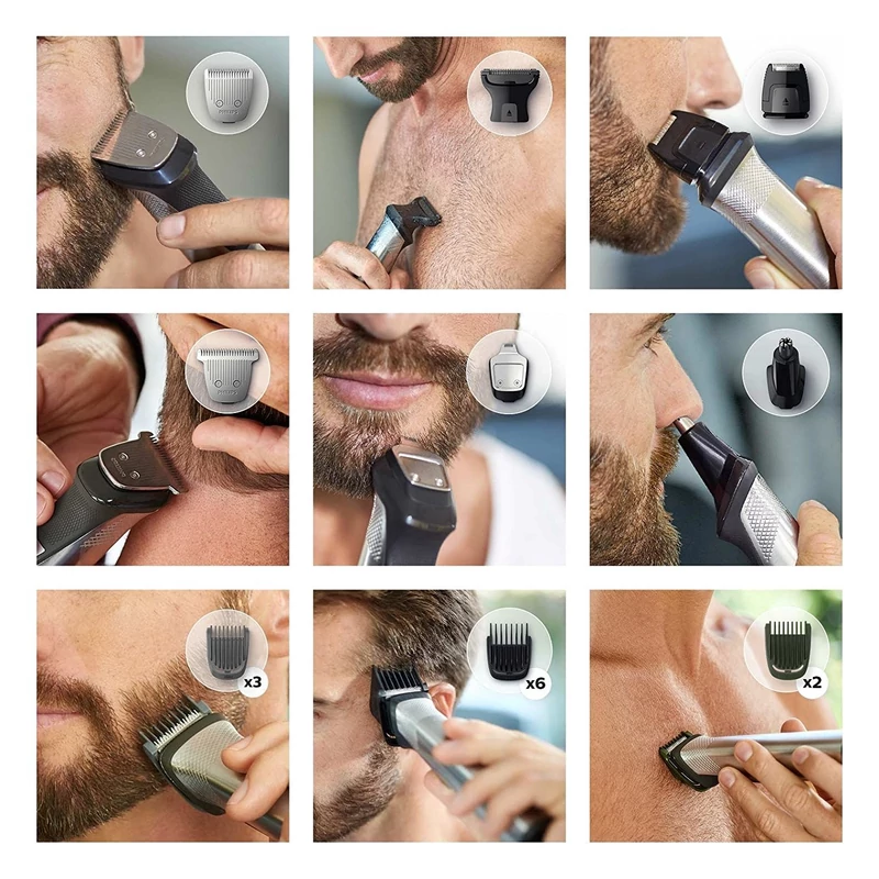 Philips MG7770/15 Series 7000 Multigroom univerzális szõrtelenítõ 18 az 1-ben arcra, hajra és testre - Ezüst/Fekete