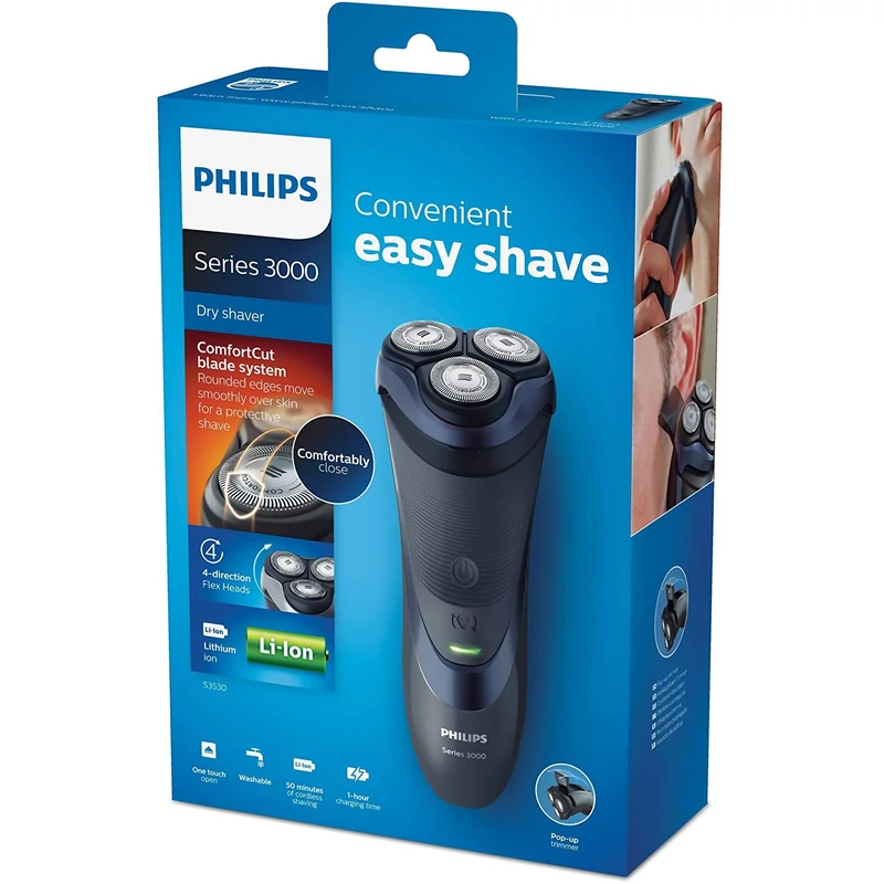 Philips S3530/06 Series 3000 száraz elektromos borotva - Fekete