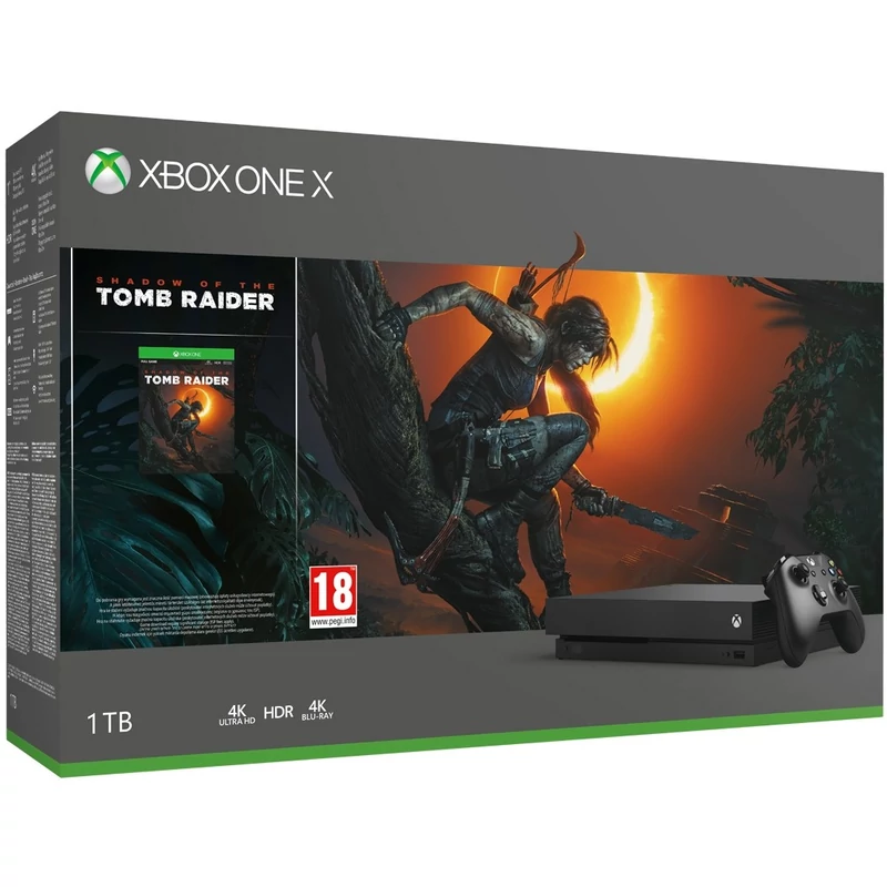 Xbox One X + Shadow of the Tomb Raider játék