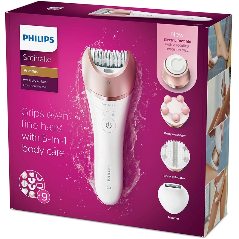 Philips BRE652/00 Satinelle Prestige nedves és száraz epilátor - Fehér/Rózsa arany