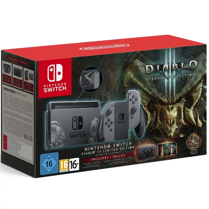 Nintendo Switch (Diablo III Edition) + Diablo III Eternal Collection játék + Hordtáska