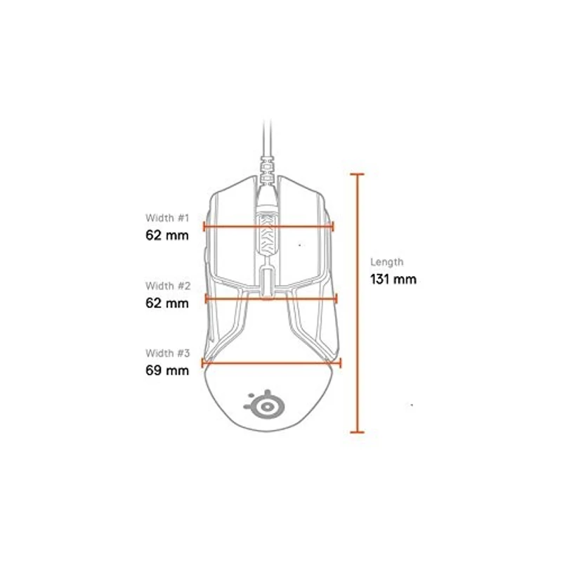 SteelSeries Rival 600 Gamer egér - Fekete (62446)