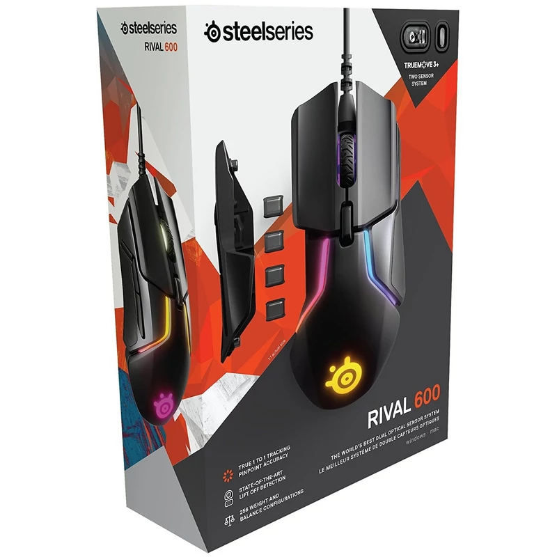 SteelSeries Rival 600 Gamer egér - Fekete (62446)
