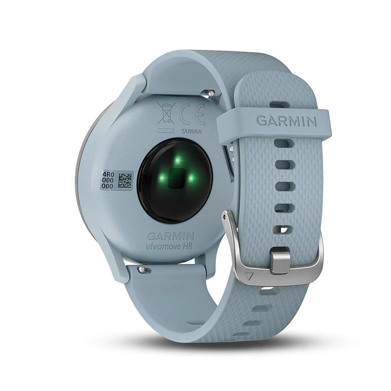 Garmin Vivomove HR Sport, S/M-es méret - Ezüst/Babakék