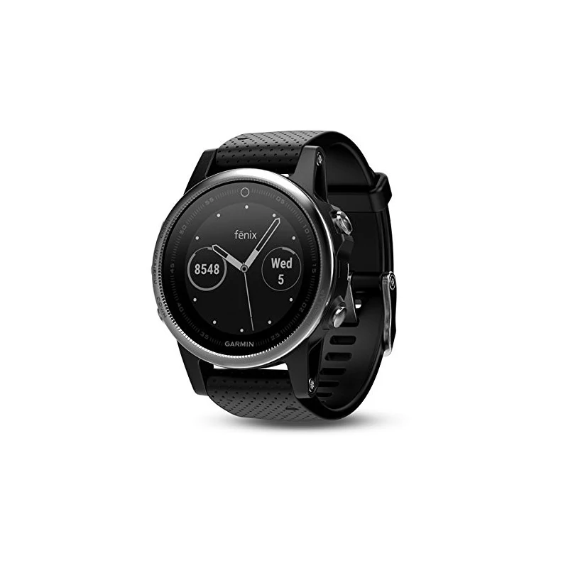 Garmin Fenix 5S okosóra - Ezüst lunetta/Fekete szíj (010-01685-02)